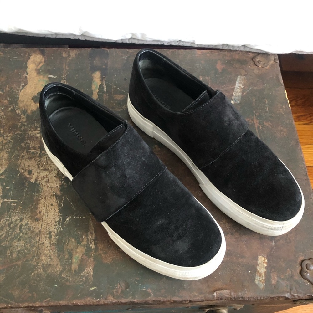 Vince Cage Platform Slip On Sneakers Suede